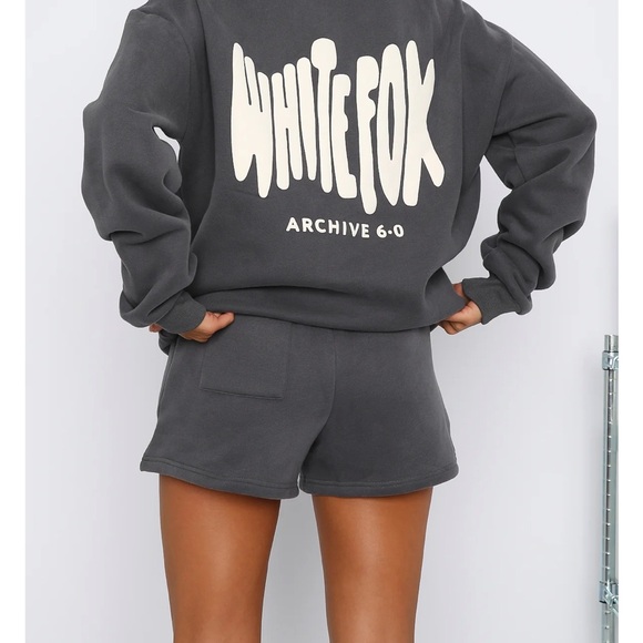 White Fox Archive 6.0 Lounge Shorts – Charcoal Gray - Picture 8 of 10